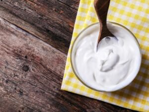 Plain and unsweetened yogurt